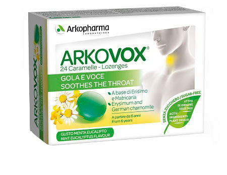 Arkovox Integratore Balsamico Menta ed Eucalipto 24 Caramelle