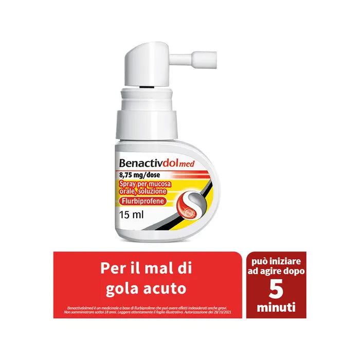 Benactivdolmed Spray Mucosa Orale 15ml 8,75mg/Dose - Benactivdolmed Spray Mucosa Orale 15ml 8,75mg/Dose