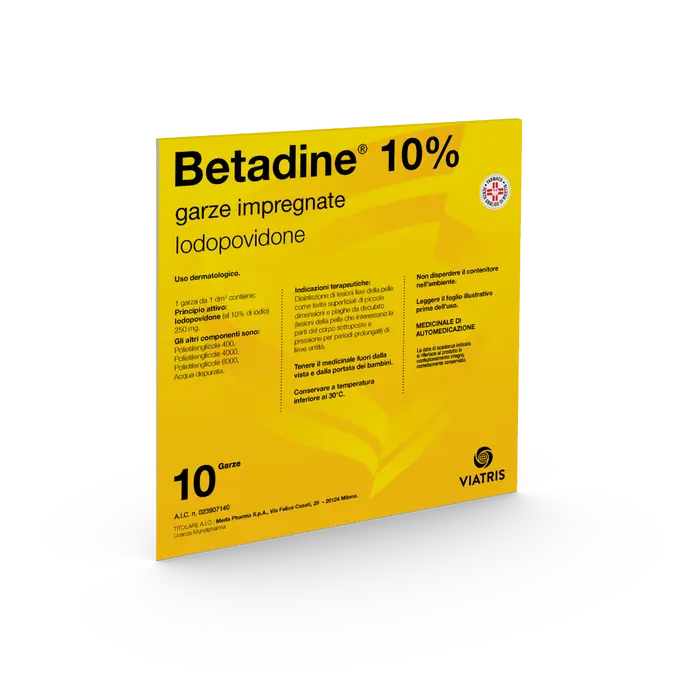 Betadine 10 Garze Impregnate 10x10