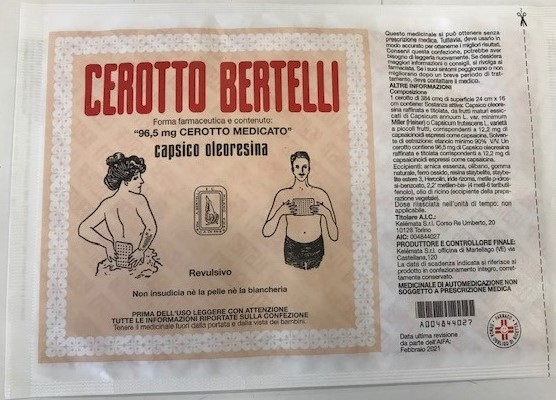 CEROTTO BERTELLI 96,5 MG CEROTTO MEDICATO