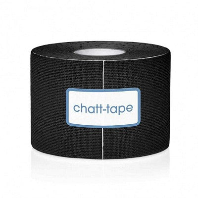 Chatt-Tape Nero - 5cm x 5m Scatola 1 rotolo - Nastro Kinesiologico ad uso Professionale Chattanooga