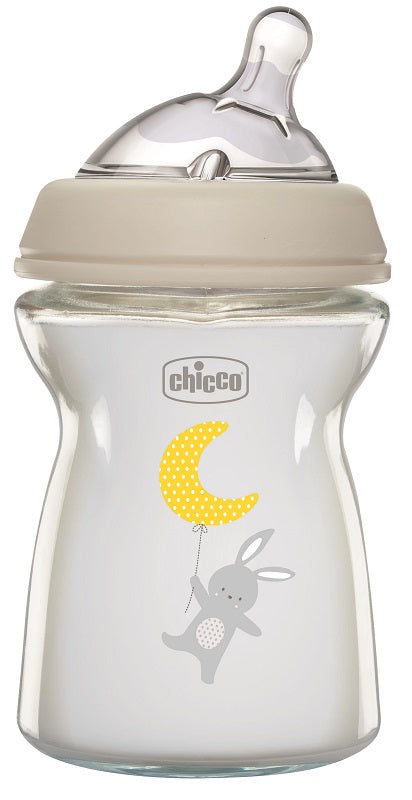 CHICCO BIBERON NAT FEEL VETRO 0M+ 250 ML - CHICCO BIBERON NAT FEEL VETRO 0M+ 250 ML