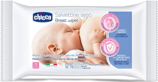 CHICCO SALVIETTE DETERGENTI PER IL SENO 72 PEZZI - CHICCO SALVIETTE DETERGENTI PER IL SENO 72 PEZZI