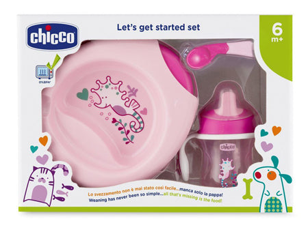 CHICCO SET PAPPA 6M+ ROSA CON CUCCHIAIO ROSA - CHICCO SET PAPPA 6M+ ROSA CON CUCCHIAIO ROSA