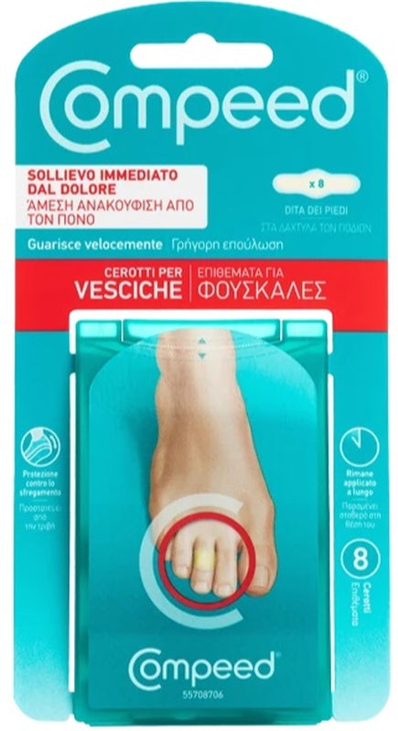 Compeed Cerotti Per Vesciche Dita Piedi 8 Pezzi Carton - Compeed Cerotti Per Vesciche Dita Piedi 8 Pezzi Carton