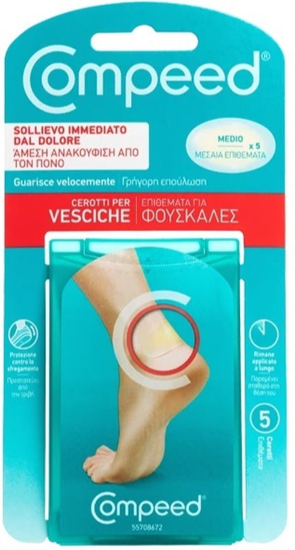 Compeed Cerotti Per Vesciche Medio 5 Pezzi - Compeed Cerotti Per Vesciche Medio 5 Pezzi