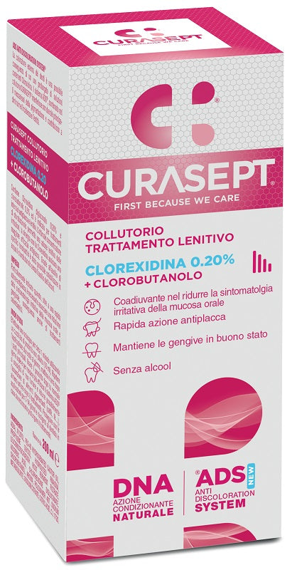 CURASEPT COLLUTORIO ADS DNA TRATTAMENTO LENITIVO 200 ML - CURASEPT COLLUTORIO ADS DNA TRATTAMENTO LENITIVO 200 ML