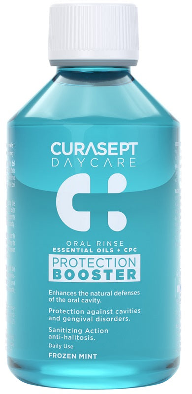 CURASEPT DAYCARE COLLUTORIO PROTECTION BOOSTER FROZEN MINT 100 ML - CURASEPT DAYCARE COLLUTORIO PROTECTION BOOSTER FROZEN MINT 100 ML