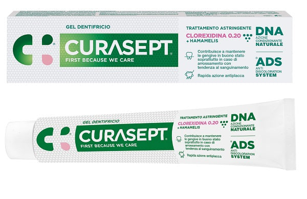 CURASEPT GEL DENTIFRICIO ADS DNA TRATTAMENTO ASTRINGENTE 75ML - CURASEPT GEL DENTIFRICIO ADS DNA TRATTAMENTO ASTRINGENTE 75ML