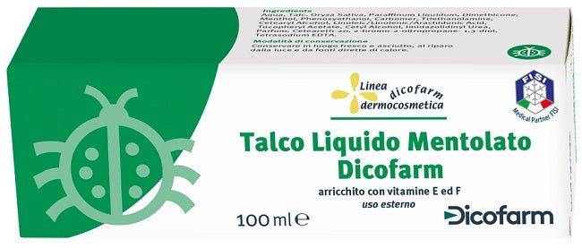 DICOFARM TALCO LIQUIDO MENTOLATO 100 ML - DICOFARM TALCO LIQUIDO MENTOLATO 100 ML