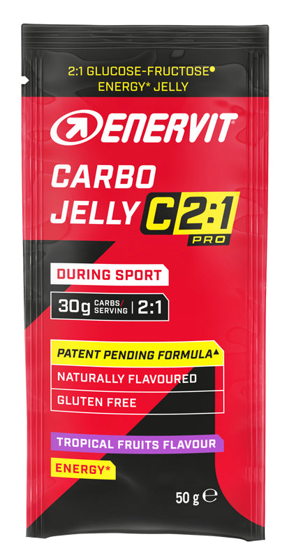 Enervit Carbo Jelly C2:1 Pro Gelatina Energetica 50g Gusto Frutti Tropicali - Enervit Carbo Jelly C2:1 Pro Gelatina Energetica 50g Gusto Frutti Tropicali