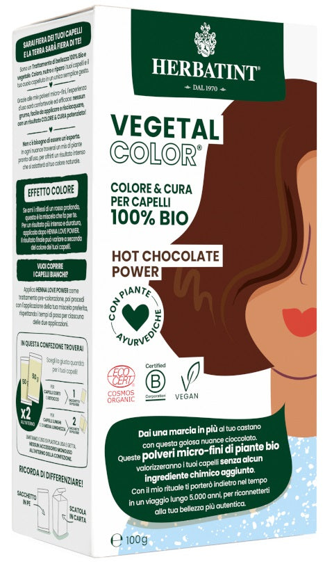 HERBATINT VEGETAL COLOR HOT CHOCOLATE POWER ITA 100 G - HERBATINT VEGETAL COLOR HOT CHOCOLATE POWER ITA 100 G