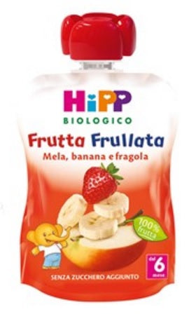 HIPP BIO FRUTTA FRULLATA MELA BANANA FRAGOLA 90 G - HIPP BIO FRUTTA FRULLATA MELA BANANA FRAGOLA 90 G