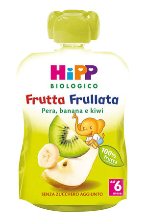 HIPP BIO FRUTTA FRULLATA PERA BANANA KIWI 90 G - HIPP BIO FRUTTA FRULLATA PERA BANANA KIWI 90 G