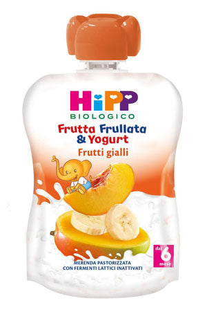 HIPP BIO FRUTTA FRULLATA YOGURT FRUTTI GIALLI 90 G - HIPP BIO FRUTTA FRULLATA YOGURT FRUTTI GIALLI 90 G