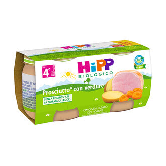 HIPP BIO HIPP BIO OMOGENEIZZATO PROSCIUTTO CON VERDURE 2X80G - HIPP BIO HIPP BIO OMOGENEIZZATO PROSCIUTTO CON VERDURE 2X80G