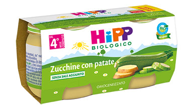 HIPP BIO HIPP BIO OMOGENEIZZATO ZUCCHINE CON PATATE 2X80 G - HIPP BIO HIPP BIO OMOGENEIZZATO ZUCCHINE CON PATATE 2X80 G