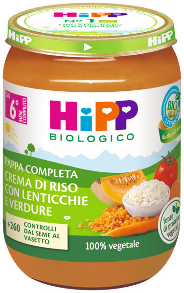 HIPP CREMA DI RISO LENTICCHIE VERDURE 190 G