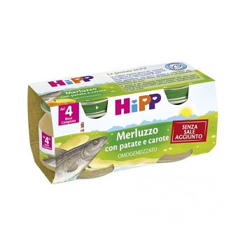 HIPP OMOGENEIZZATO MERLUZZO CAROTE PATATE 2X80 G - HIPP OMOGENEIZZATO MERLUZZO CAROTE PATATE 2X80 G