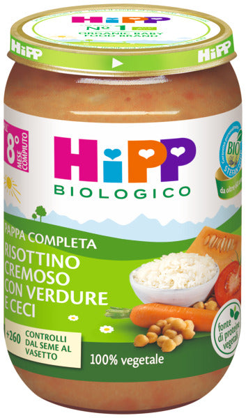 HIPP RISOTTINO CREMOSO VERDURE CECI 220 G - HIPP RISOTTINO CREMOSO VERDURE CECI 220 G