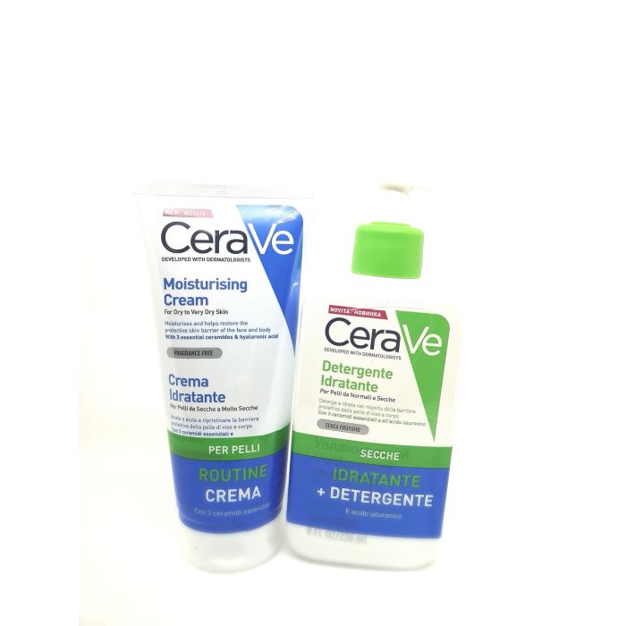 Cerave Sleever Crema Idratante 177 ml + Detergente Idratante 236 ml - Cerave Sleever Crema Idratante 177 ml + Detergente Idratante 236 ml