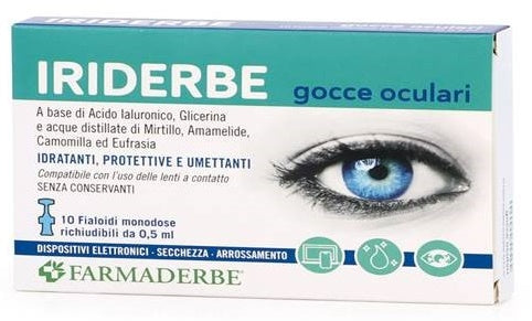 IRIDERBE GOCCE OCULARI MONODOSI 10 FLACONCINI DA 0,5ML - IRIDERBE GOCCE OCULARI MONODOSI 10 FLACONCINI DA 0,5ML