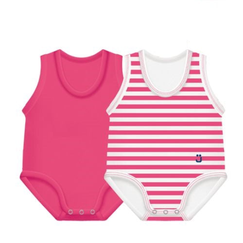 J BIMBI BODY 0-36M BIO COTTON SUMMER 2-PACK FUCSIA - J BIMBI BODY 0-36M BIO COTTON SUMMER 2-PACK FUCSIA