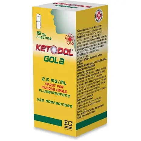 Ketodol Gola Spray Mucosa Orale 2,5mg/ml 15 ml - Ketodol Gola Spray Mucosa Orale 2,5mg/ml 15 ml