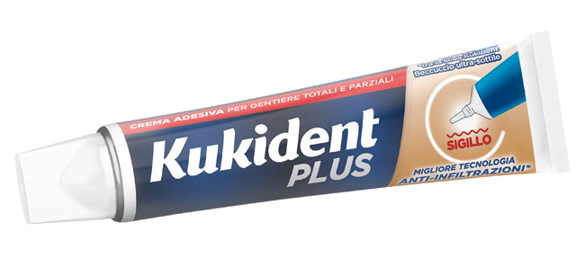 Kukident Plus Sigillo Anti Infiltrazioni Crema Adeisva Dentiere 40 G - Kukident Plus Sigillo Anti Infiltrazioni Crema Adeisva Dentiere 40 G