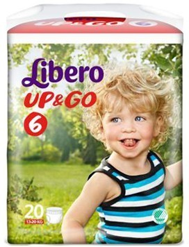 LIBERO UP&GO PANNOLINO PER BAMBINO TAGLIA 6 4X20 PEZZI