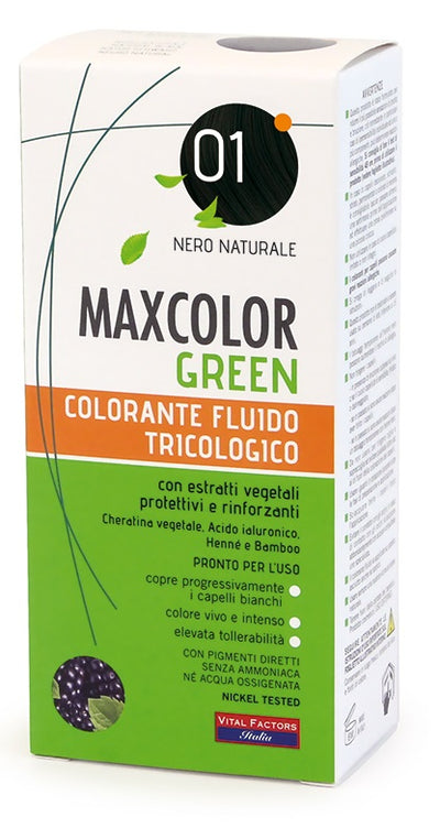 MAXCOLOR GREEN 01 NERO NATURALE 75 ML + BALSAMO 15 ML