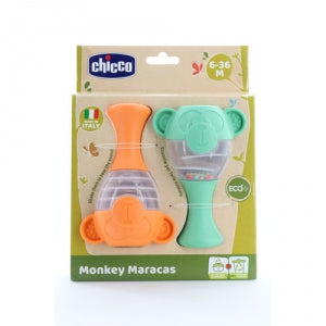 CHICCO GIOCO ECO + MARACAS SCIMMIE - CHICCO GIOCO ECO + MARACAS SCIMMIE