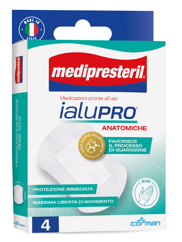 MEDIPRESTERIL IALUPRO MANI 5X7,5 CM 4 PEZZI - MEDIPRESTERIL IALUPRO MANI 5X7,5 CM 4 PEZZI