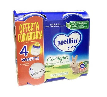 MELLIN OMOGENEIZZATO CONIGLIO 4X80 G - MELLIN OMOGENEIZZATO CONIGLIO 4X80 G