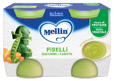 MELLIN OMOGENEIZZATO PISELLI E CAROTE 2 PEZZI DA 130 G