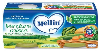 Mellin Omogeneizzato Verdure Miste 2 X 80 G - Mellin Omogeneizzato Verdure Miste 2 X 80 G