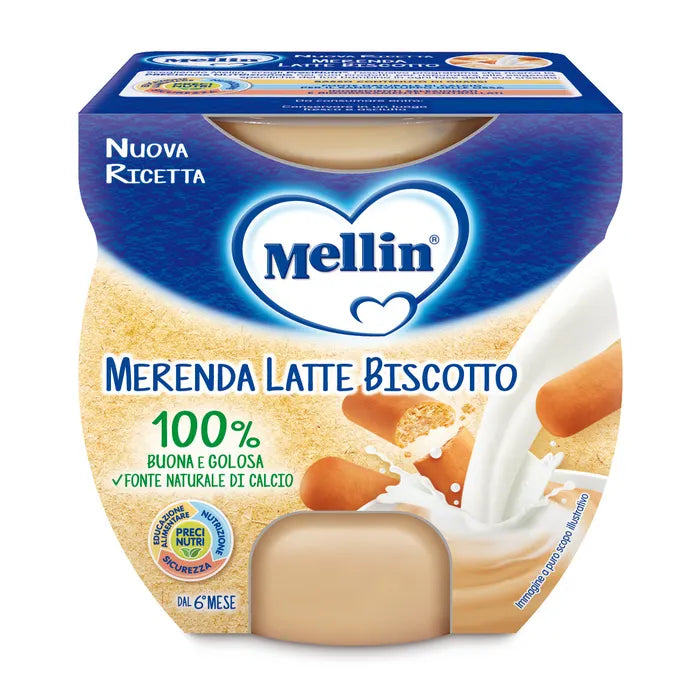 Mellin Merenda Latte Biscotto 2 X 100 G - Mellin Merenda Latte Biscotto 2 X 100 G