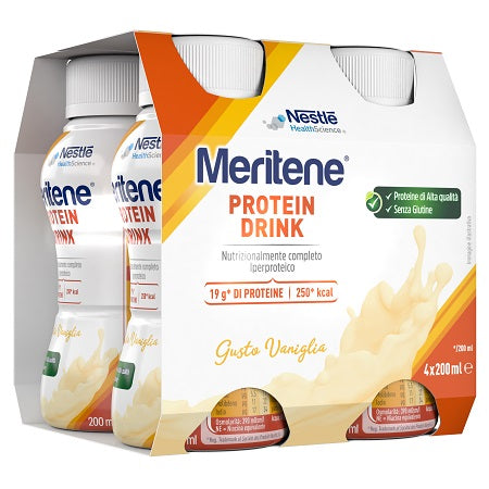 MERITENE DRINK VANIGLIA 4 PEZZI DA 200 ML - MERITENE DRINK VANIGLIA 4 PEZZI DA 200 ML