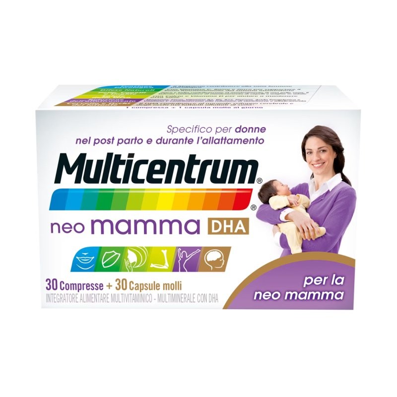 Multicentrum Neo Mamma DHA 30 Compresse + 30 Capsule Molli - Multicentrum Neo Mamma DHA 30 Compresse + 30 Capsule Molli