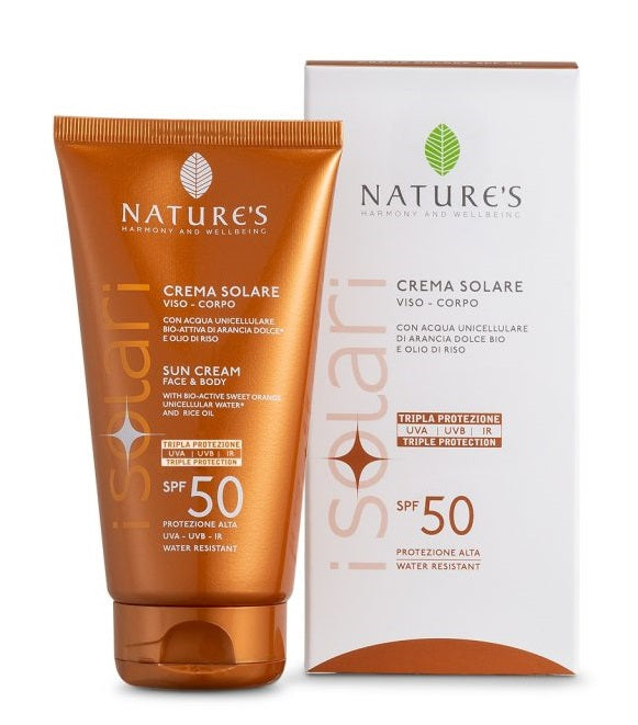 NATURE'S I SOLARI CREMA SOLARE VISO E CORPO SPF 50 IR SUN 150 ML - NATURE'S I SOLARI CREMA SOLARE VISO E CORPO SPF 50 IR SUN 150 ML