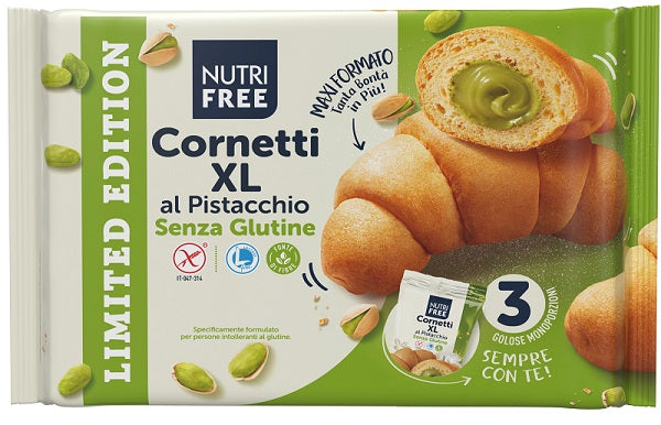 NUTRIFREE CORNETTI XL PISTACCHIO 3 PEZZI - NUTRIFREE CORNETTI XL PISTACCHIO 3 PEZZI