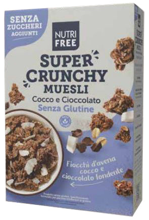 NUTRIFREE SUPER CRUNCHY MUESLI COCCO E CIOCCOLATO SENZA ZUCCHERI AGGIUNTI 300 G