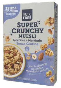 NUTRIFREE SUPER CRUNCHY MUESLI NOCCIOLE E MANDORLE SENZA ZUCCHERI AGGIUNTI 300 G