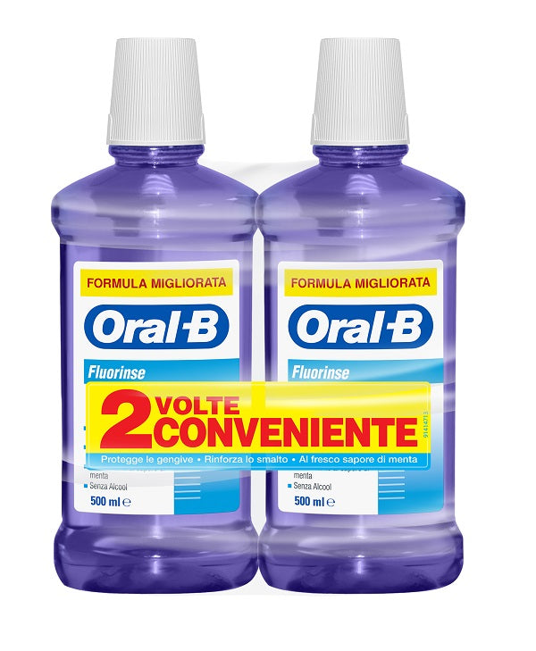 Oralb Fluorinse Collutorio Anti Carie 2 X 500 Ml - Oralb Fluorinse Collutorio Anti Carie 2 X 500 Ml