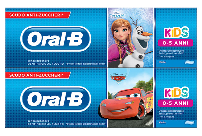 Oralb Dentifricio Kids Frozen&Cars 0-5 Anni 75 Ml - Oralb Dentifricio Kids Frozen&Cars 0-5 Anni 75 Ml