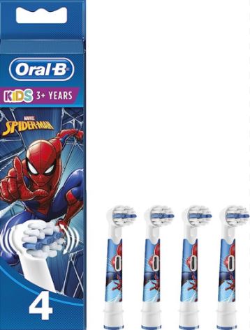 ORALB POWER REFILL EB10 SPIDERMAN 4 PEZZI - ORALB POWER REFILL EB10 SPIDERMAN 4 PEZZI