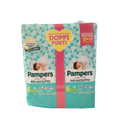 Pampers Baby Dry Duo Downcount Xl 26 Pezzi