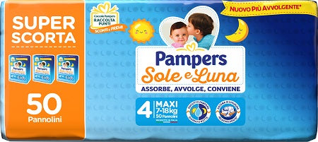 PAMPERS SOLE LUNA TRIO MAXI 50 PEZZI - PAMPERS SOLE LUNA TRIO MAXI 50 PEZZI