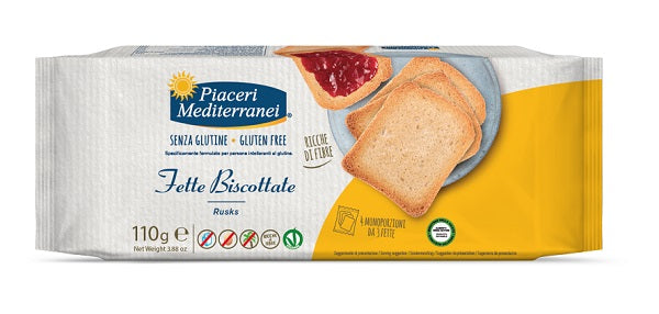 PIACERI MEDITERRANEI FETTE BISCOTTATE 110 G - PIACERI MEDITERRANEI FETTE BISCOTTATE 110 G