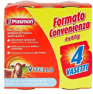 PLASMON OMOGENEIZZATO VITELLO 4 X 80 G - PLASMON OMOGENEIZZATO VITELLO 4 X 80 G